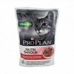 Влажный корм, Proplan (Проплан) 85 г для стерилизованных кошек нежные кусочки с уткой в соусе пауч